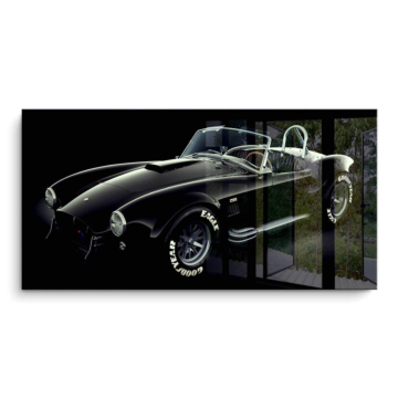 Roadster Shelby Cobra noir - tableau PVC brillant