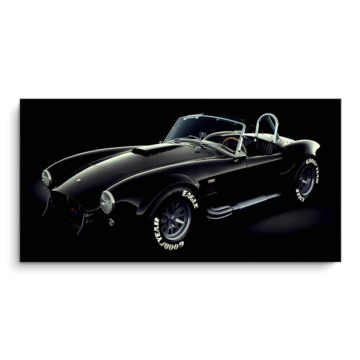 Czarny roadster Shelby Cobra - obraz na matowym PVC