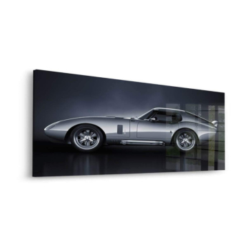 Silver Shelby Cobra Coupe Acrylic Glass Art