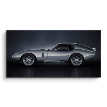 Silver Shelby Cobra Coupe Canvas Art
