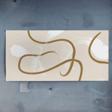 Abstrait doré ligne - poster