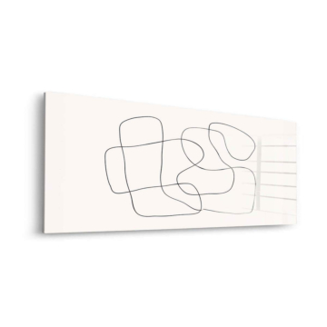 Minimalistische Scribble-Linien - Acrylglasbild