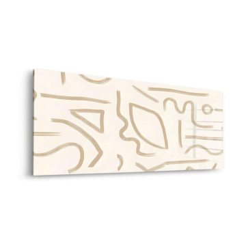 Boho-Labyrinth aus Linien - Acrylglasbild