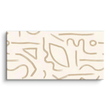 Boho Maze Line Pattern Canvas Art