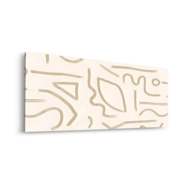 Motif bohème de lignes en labyrinthe - tableau Dibond mat