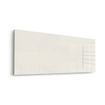 Weißes Muster aus geschwungenen Linien - Acrylglasbild