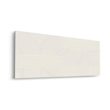 Motif de lignes courbes blanches - tableau Dibond mat