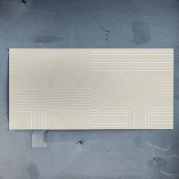 Patrón blanco curved línea - póster