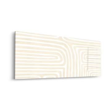 Creme Labyrinth Muster - Acrylglasbild