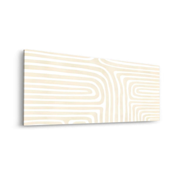 Motif labyrinthe crème - tableau Dibond mat