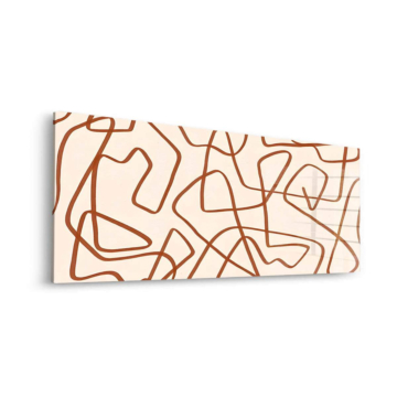 Minimalistisches Linienlabyrinth - Acrylglasbild