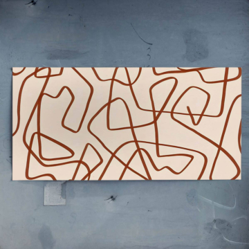 Minimalista línea Maze - póster