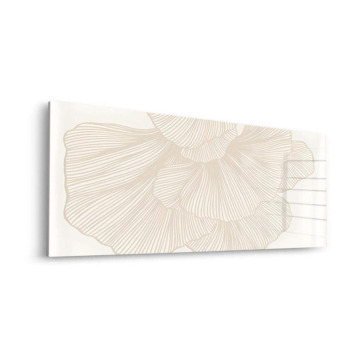 Neutral Ginkgo Leaf Acrylic Glass Art