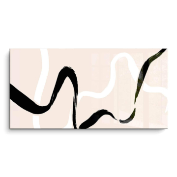 Zartrosa wellenförmige Linien - PVC-Bild glänzend