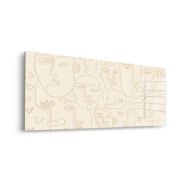 Minimalistisch abstrakte Gesichte - Acrylglasbild