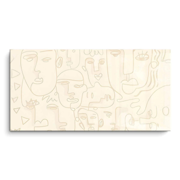 Minimalistisch abstrakte Gesichte - PVC-Bild glänzend