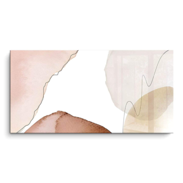 Zartrosa abstrakte Formen - PVC-Bild glänzend