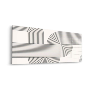 Geometrische fließende Linien - Acrylglasbild