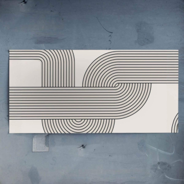 Líneas geométricas fluidas - póster