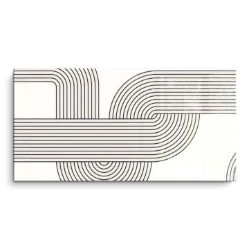 Geometrische fließende Linien - PVC-Bild glänzend