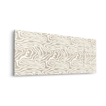 Neutral Topographic Lines Acrylic Glass Art