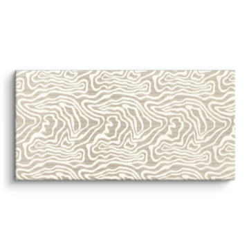 Neutral Topographic Lines Canvas Art