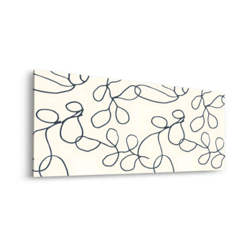 Lignes botaniques entrelacées - tableau Dibond mat