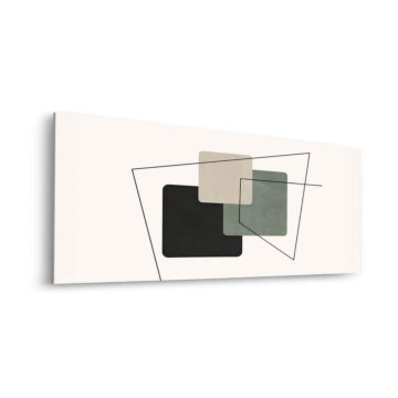 Carrés et lignes superposés - tableau Dibond mat