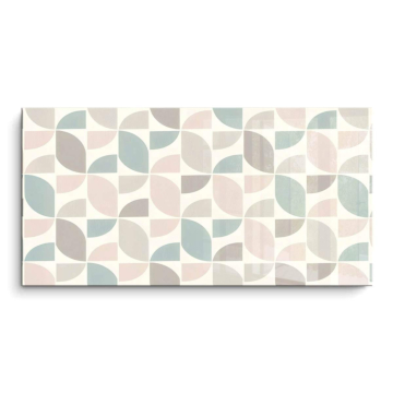 Pastelliges geometrisches Muster - PVC-Bild glänzend