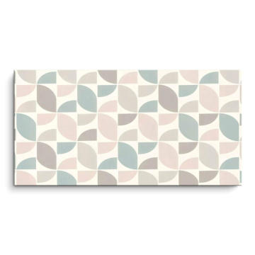 Motif géométrique pastel - tableau PVC mat