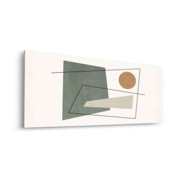 Vert géométrique composition - tableau Dibond mat