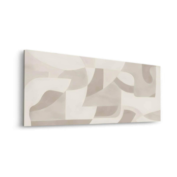 Abstrait neutre feuilles - tableau Dibond mat
