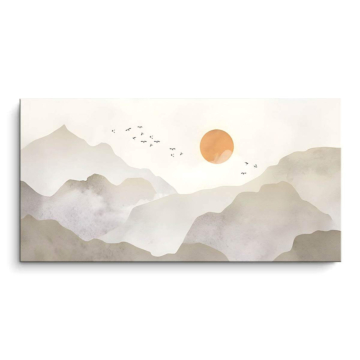 Minimal Mountain Sunset PVC Matt Art