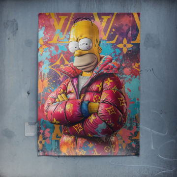 Homer Simpson im Streetwear-Look - Poster
