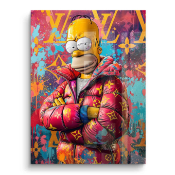Homer Simpson im Streetwear-Look - PVC-Bild glänzend