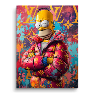 Homer Simpson im Streetwear-Look - PVC-Bild matt