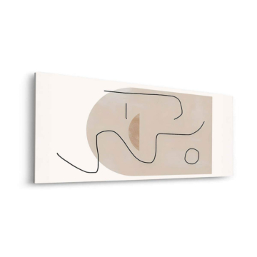 Formes linéaires abstraites minimalistes - tableau Dibond mat