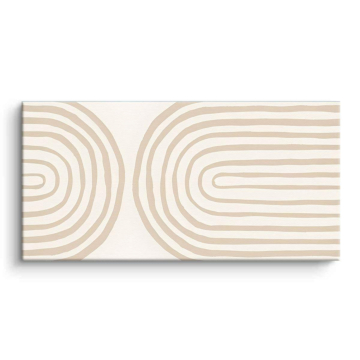 Neutrale abstrakte Loop-Linien - Leinwandbild