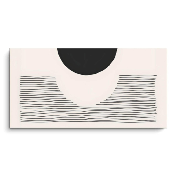 Abstrakte schwarze Sonnenlinit - PVC-Bild matt