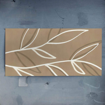 Blanc feuille branche - poster
