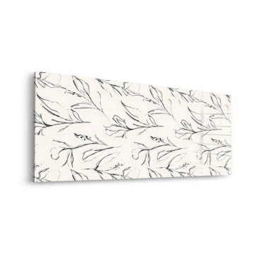 Black Foliage Pattern Acrylic Glass Art