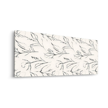 Black Foliage Pattern Dibond Matt Art