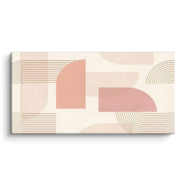 Pastellige geometrische Blöcke - Leinwandbild
