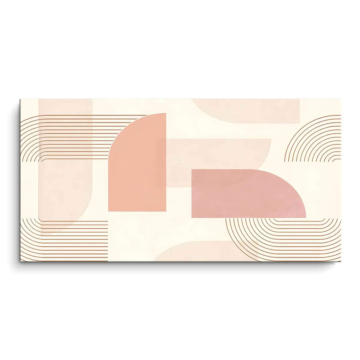 Pastellige geometrische Blöcke - PVC-Bild matt