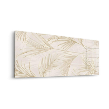 Neutral Palm Leaf Pattern Acrylic Glass Art