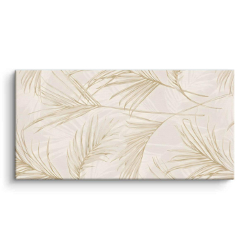 Neutral Palm Leaf Pattern Canvas Art