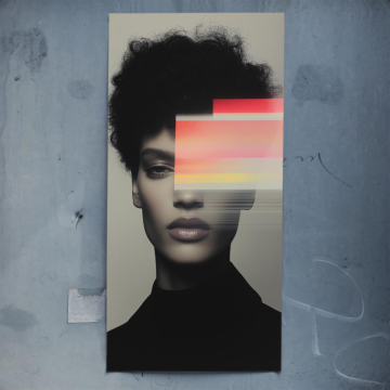 Abstrakt Glitch Frauenporträt - Poster