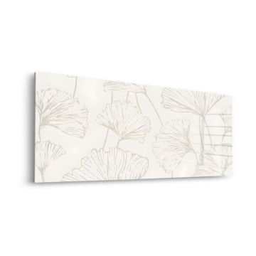 Minimal Ginkgo Leaves Line Acrylic Glass Art