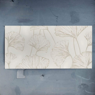Feuilles de ginkgo minimalistes au trait - poster