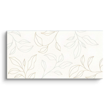 Leaf Outline Pattern Canvas Art
